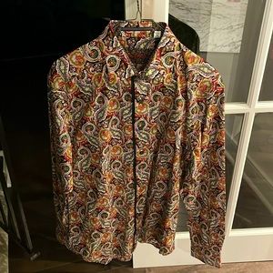Men’s M Robert Graham Paisley Dress Shirt. Worn only Once. Collector’s edition.